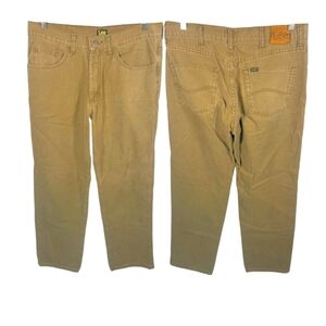 Lee Men's Relaxed Fit Brown Khaki/Camel Colored Pants Size 34 X 32